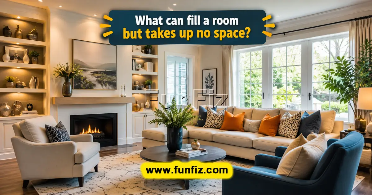 What can fill a room but takes up no space?